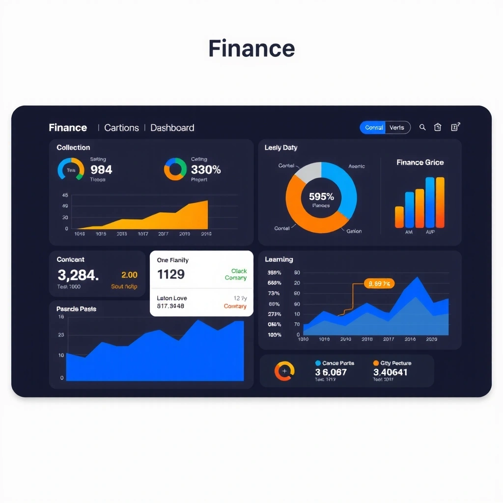 Finance dashboard with data visualization and analytics