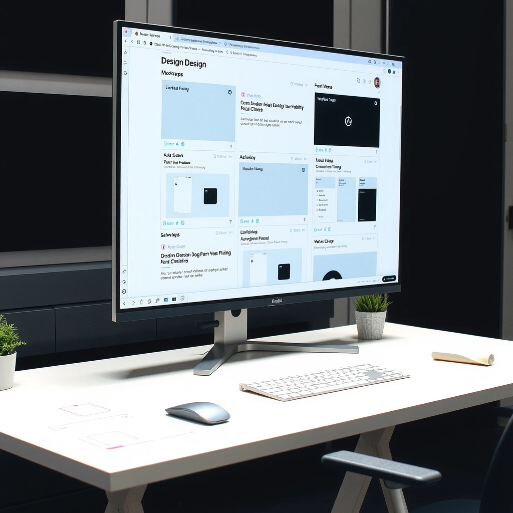 Web Design & UI/UX workspace showing design process